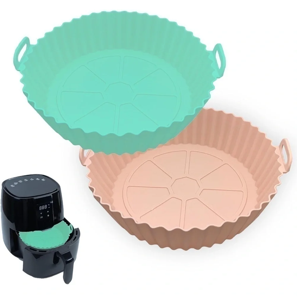 Brand New 2-Pack Air Fryer Non-Stick Silicone Liners Easy Clean Reusable